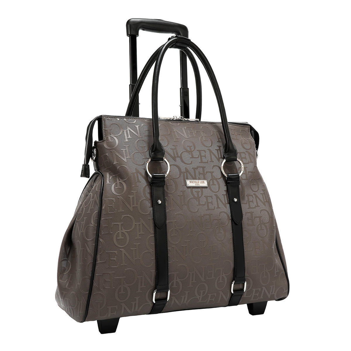 BOLSO CON RUEDAS MONOGRAMA (GRIS OSCURO)-2