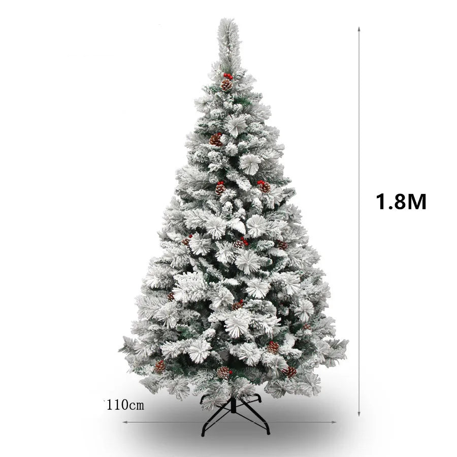 NNEOBA Pine Needles Christmas Tree with Hanging Sticks-4