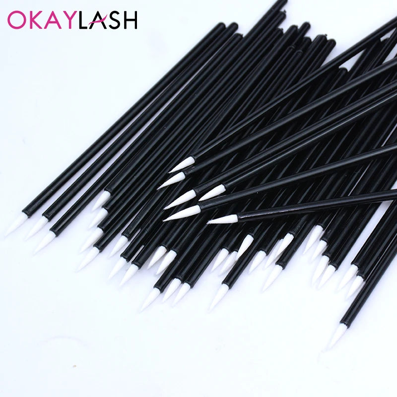 OKAYLASH 50pcs/lot Reusable Gel Liner Nail Art Brushes Painting Pen Disposable  Eyeliner Beauty Eyeline Makup Tools