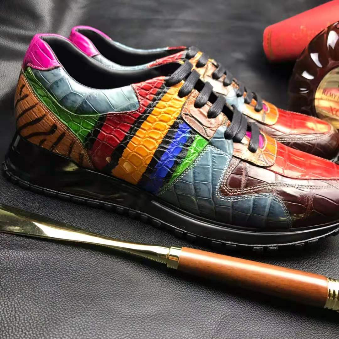 DON JOHN Crocodile Rainbow Sneakers Men's-2