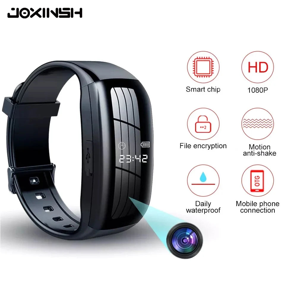NNEOBA Mini Camera Bracelet – 1080P HD Wristband Video Recorder with Audio-1