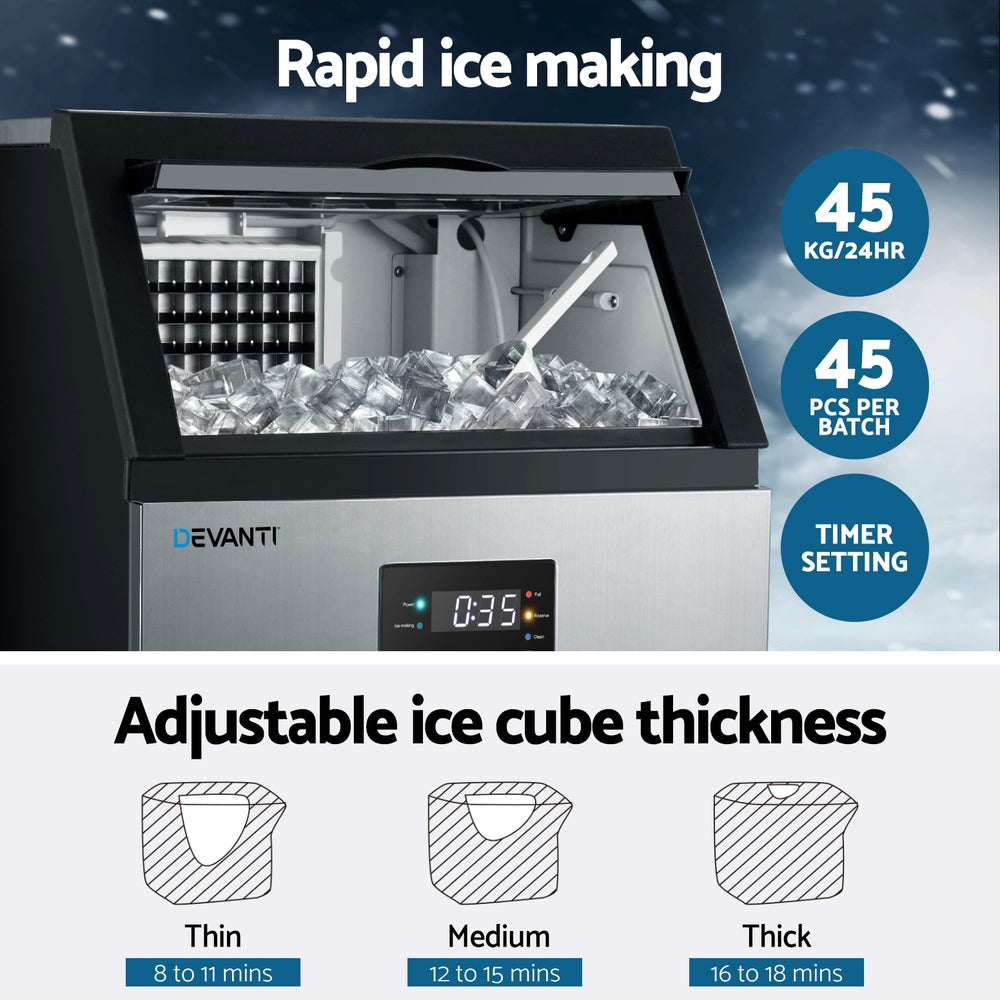 NNEDSZ Devanti 45kg Ice Maker Commercial Machine-3