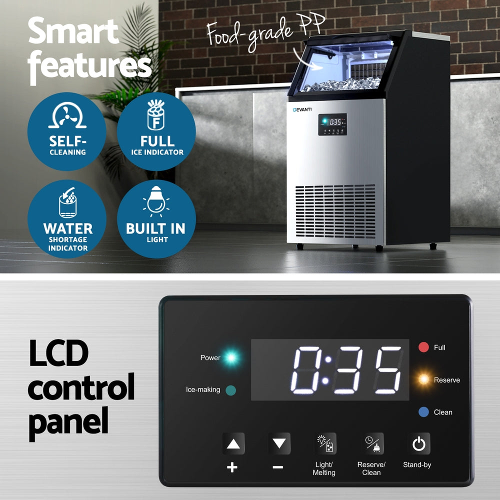 NNEDSZ Devanti 45kg Ice Maker Commercial Machine-4