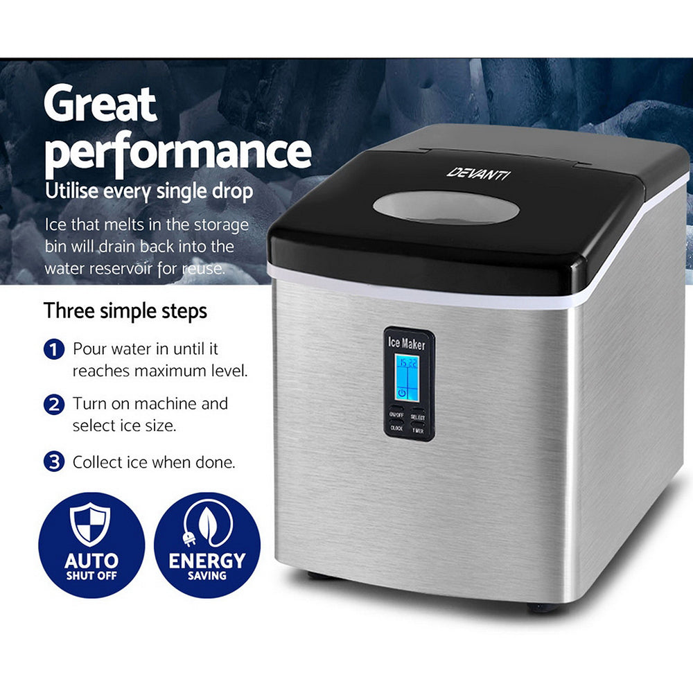 NNEDSZ 3.2L Stainless Steel Portable Ice Cube Maker-2
