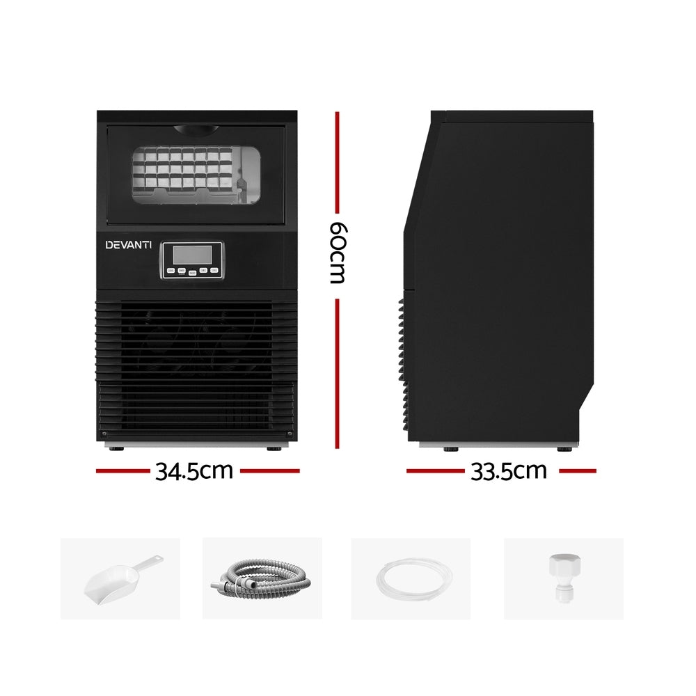 NNEDSZ Devanti Commercial Ice Maker Cube Machine 30kg-1