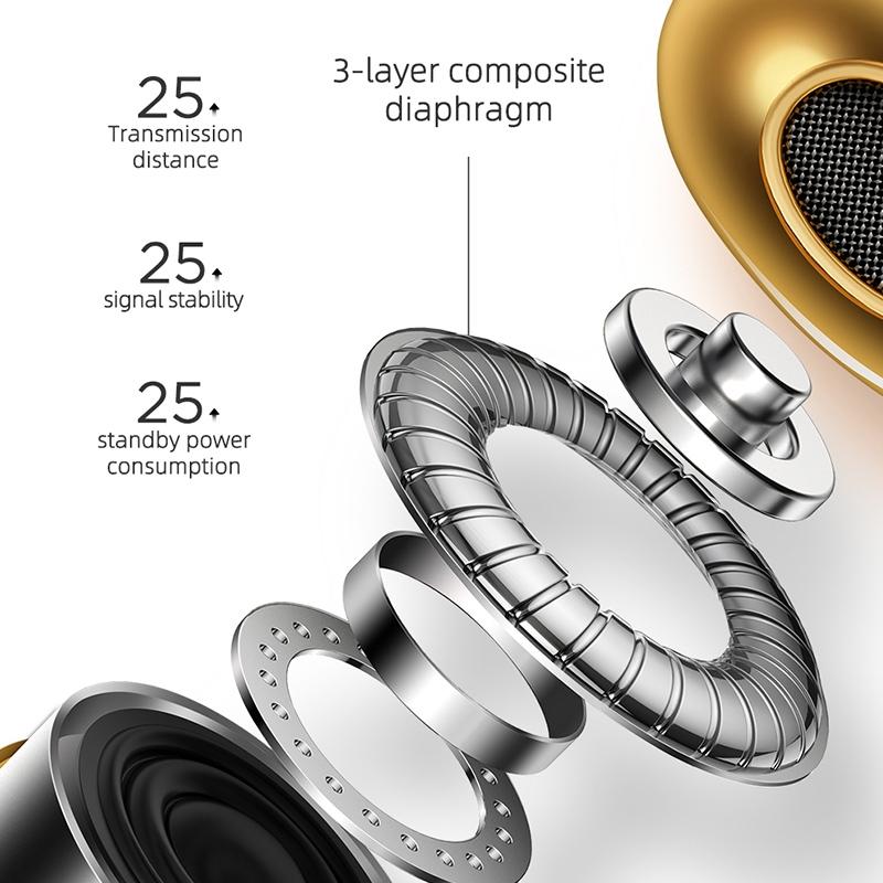 NNEIDS Silver Binaural Tws Bluetooth 5.0 Earphones - T03S Pride Version-3