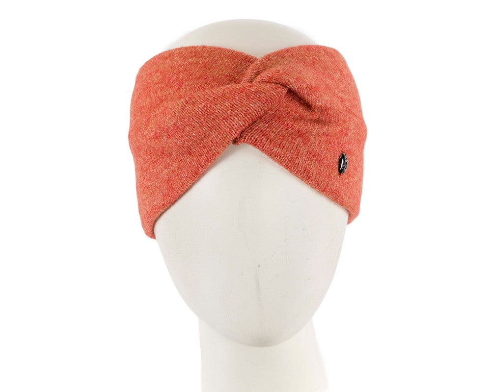 Rust European Made woolen headband-0