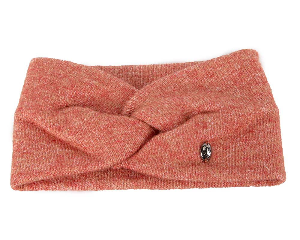 Rust European Made woolen headband-1
