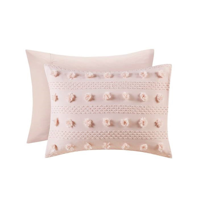 King / Cal King 3-Piece Pink Pompom Microfiber Comforter Set-3