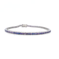 Purple Sapphire and Diamond Bracelet in 18K White Gold - KGD 40641-0