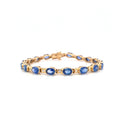 Sapphire and Diamond Bracelet in 14K Yellow Gold - KGD 41173-0