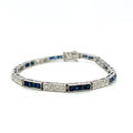 Sapphire and Diamond Bracelet in 14K White Gold - KGD 41512-0