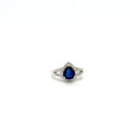 Sapphire and Diamond Ring in 18K White Gold - KGR 15801-0