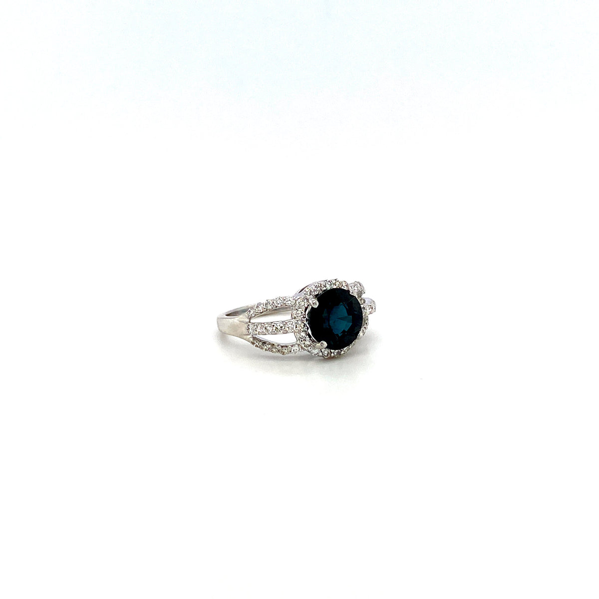 Sapphire and Diamond Ring in 18K White Gold - KGR 15979-1
