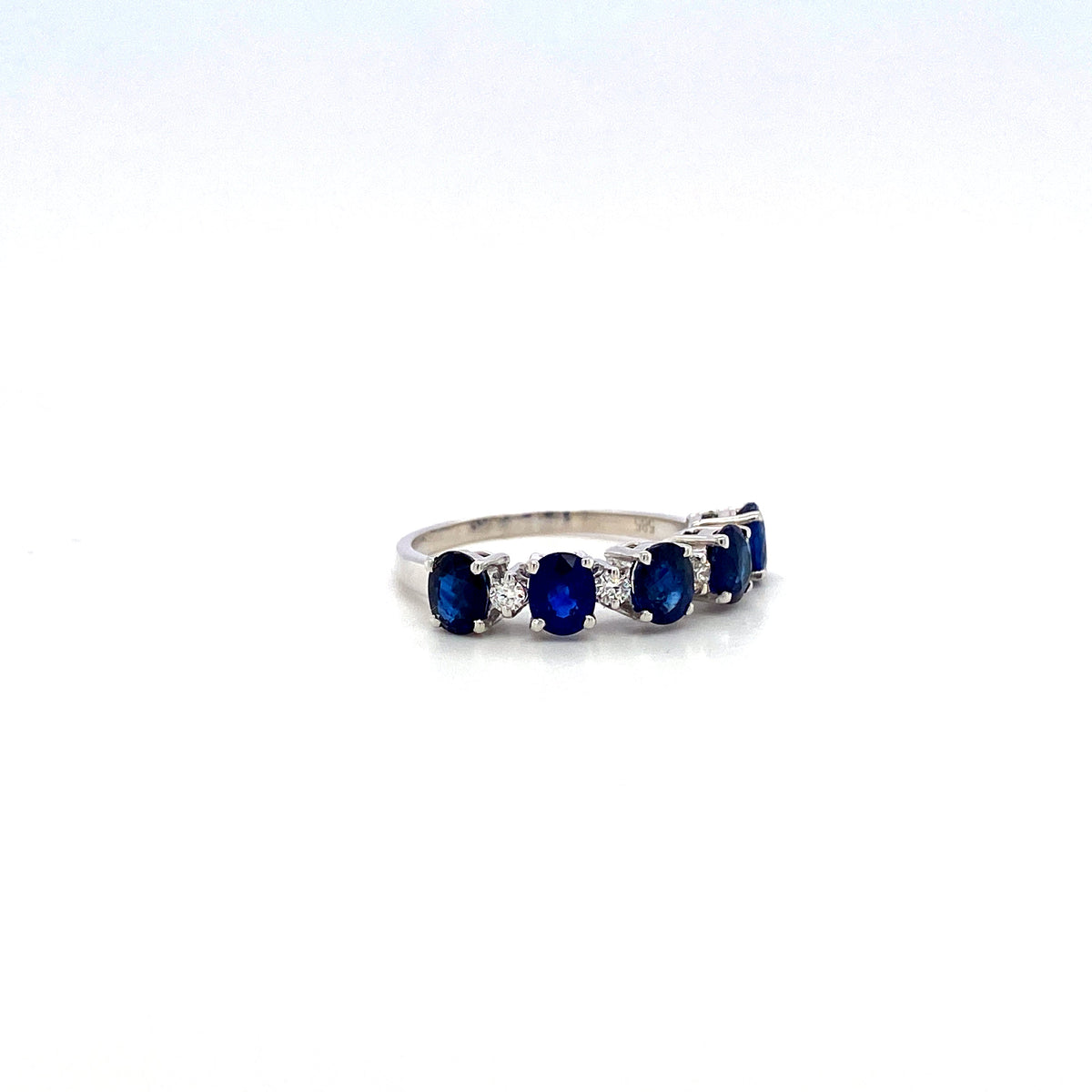 Sapphire and Diamond Ring in 14K White Gold - KGR 16344-1