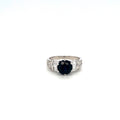 Sapphire and Diamond Ring in 18K White Gold - KGR 16570-0