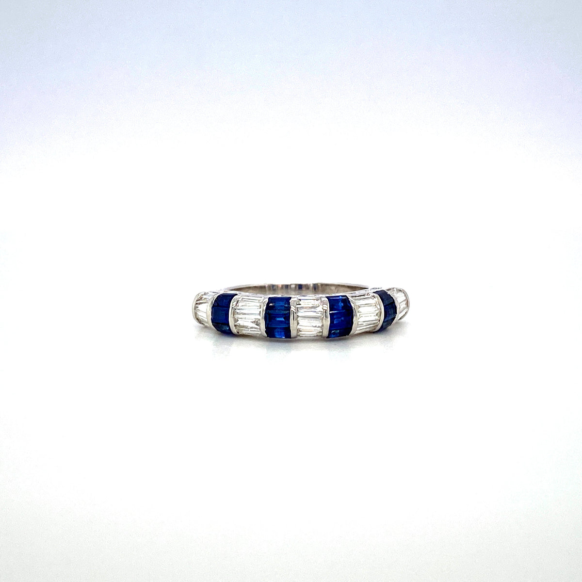 Sapphire and Diamond Ring in 18K White Gold - KGR 16758-0