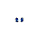 Sapphire and Diamond Earrings in 18K White Gold - KGT 33035-0