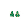 Emerald and Diamond Earring in 14K Yellow Gold - KGT 33573-0