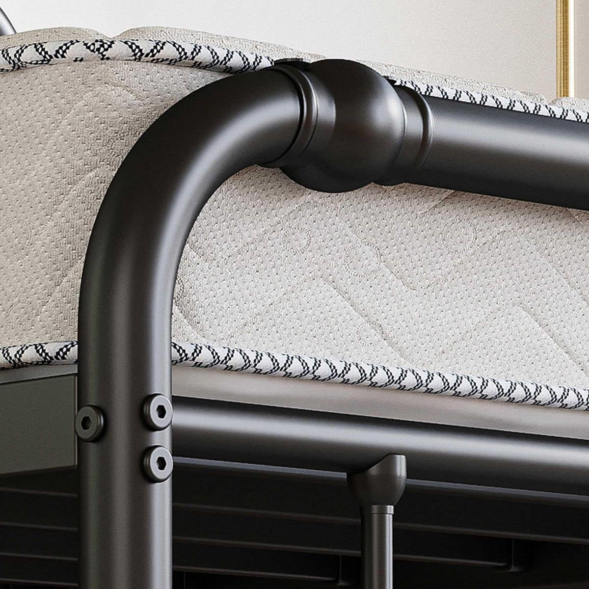 King Size Industrial Vintage Heavy Duty Steel Slat Bed Frame-3