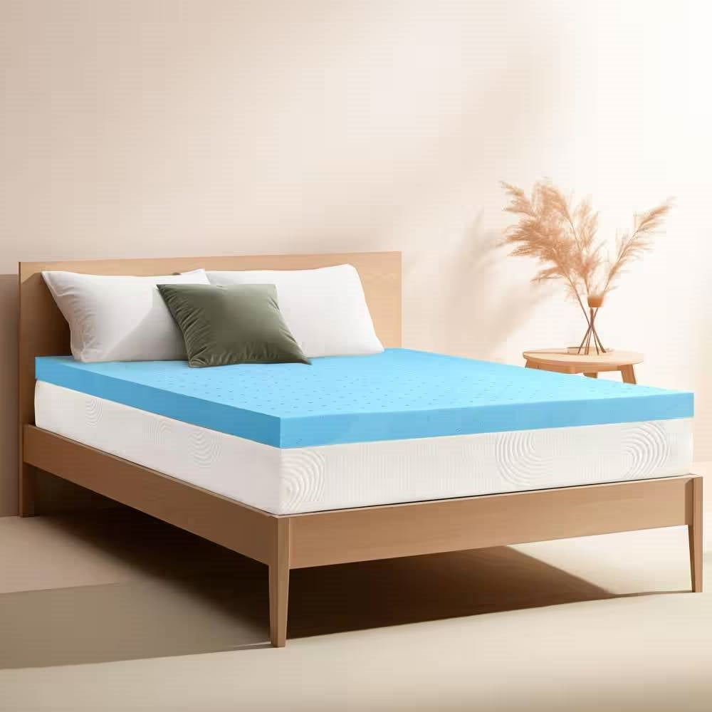 King size 3-inch Thick High Density Memory Foam Mattress Topper-0