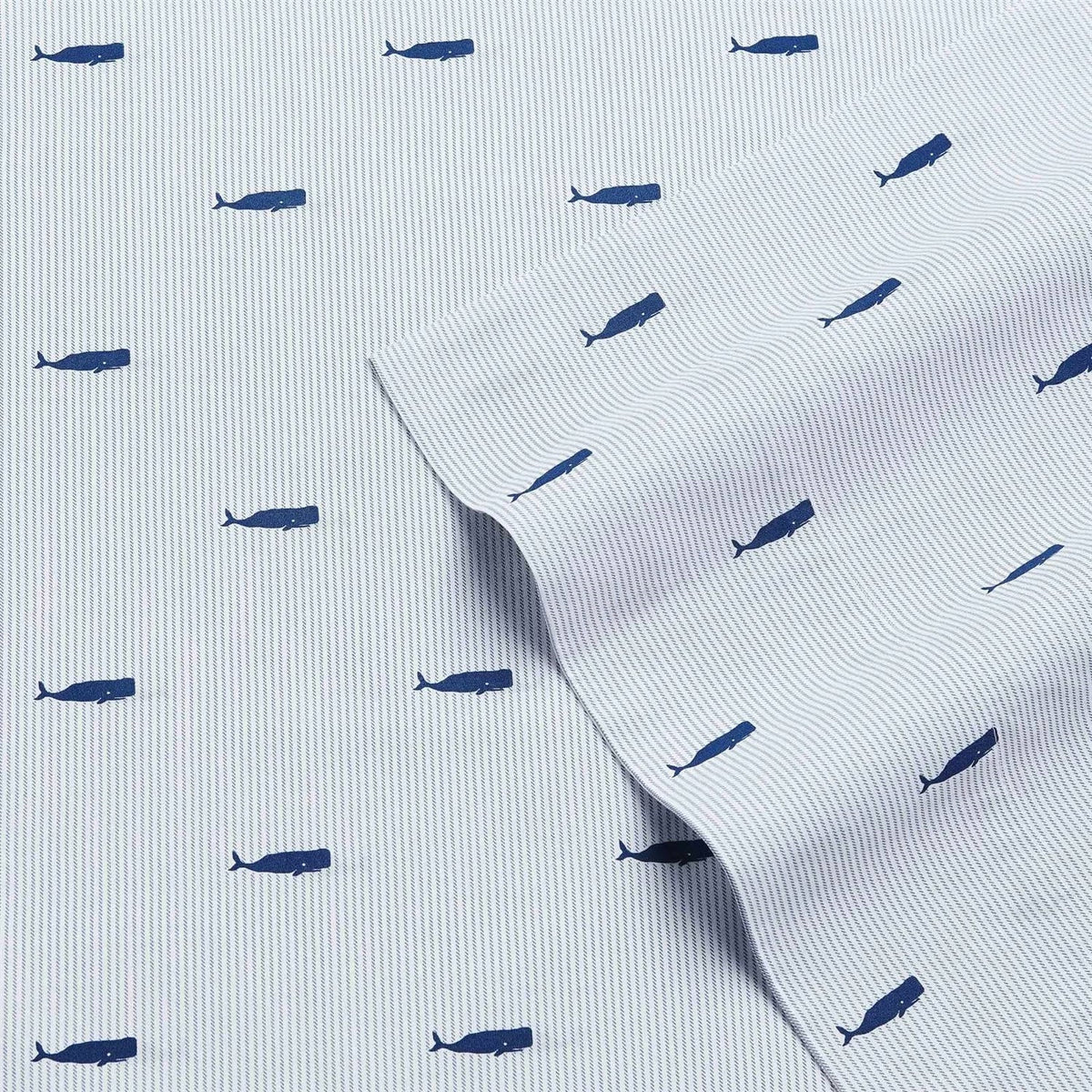 King size Coastal Beach 100-Percent Cotton Navy Blue White Stripe Sheet Set-1