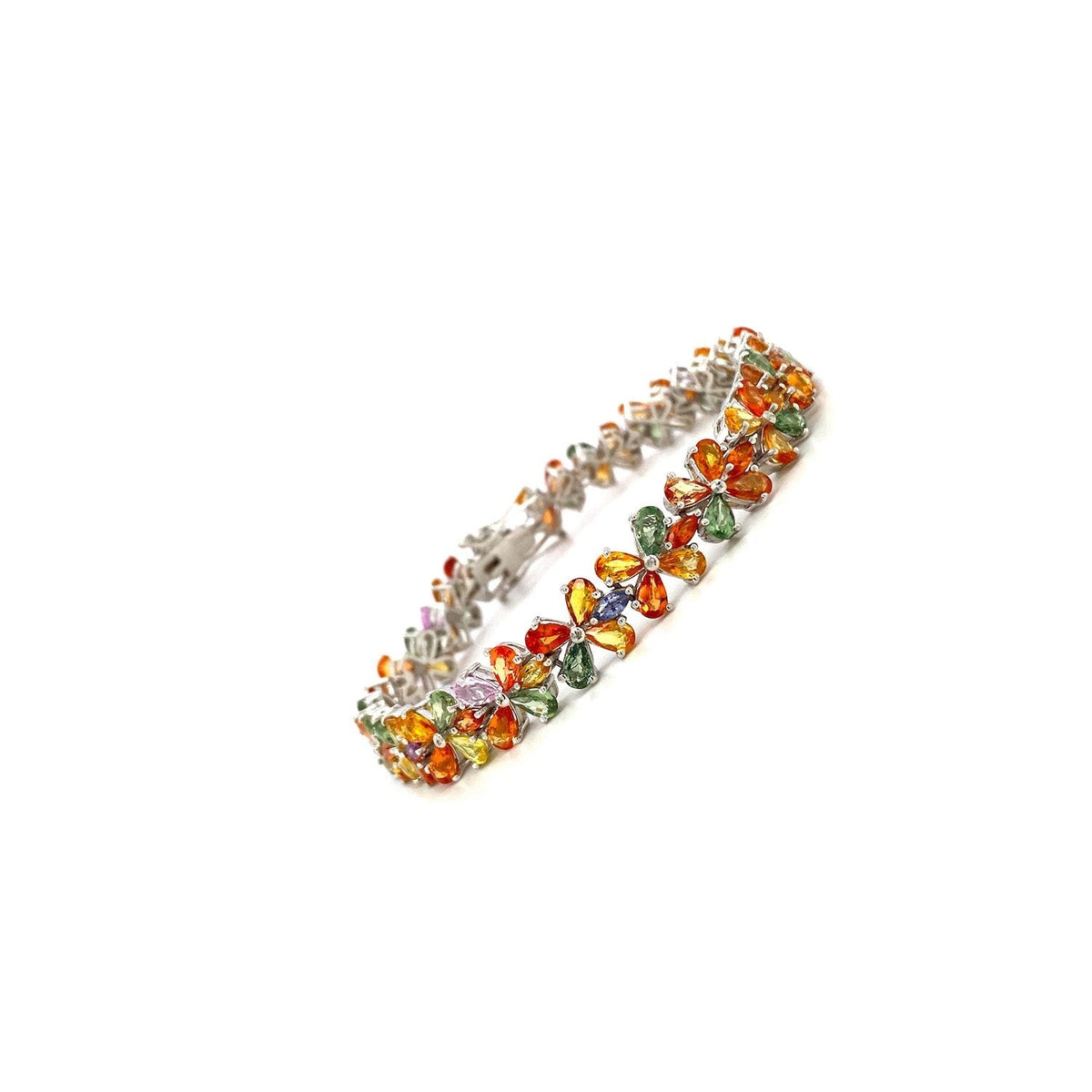 Multi Sapphire Bracelet in .925 Sterling Silver - KSD 49994-1