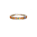 Multi Sapphire Bracelet in .925 Sterling Silver - KSD 44760-0