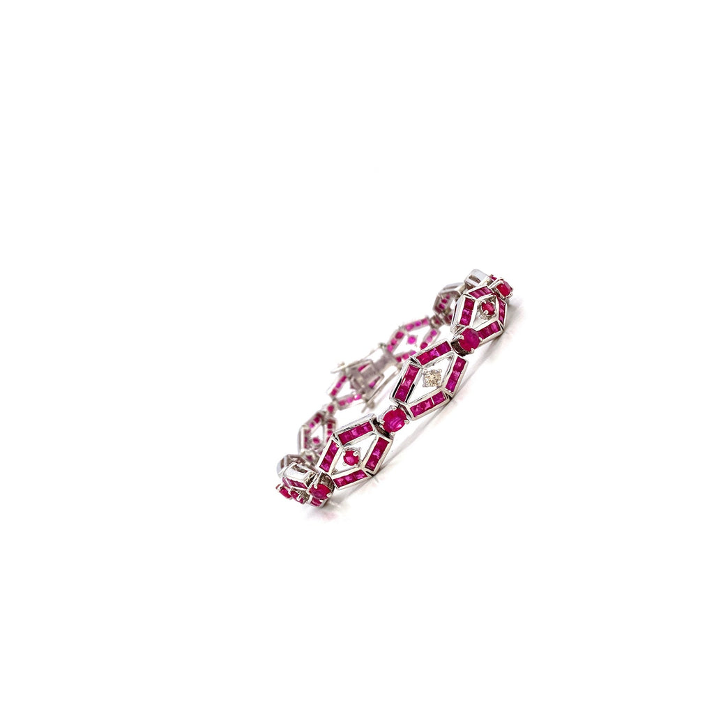 Ruby Bracelet in .925 Sterling Silver - KSD 45188-1