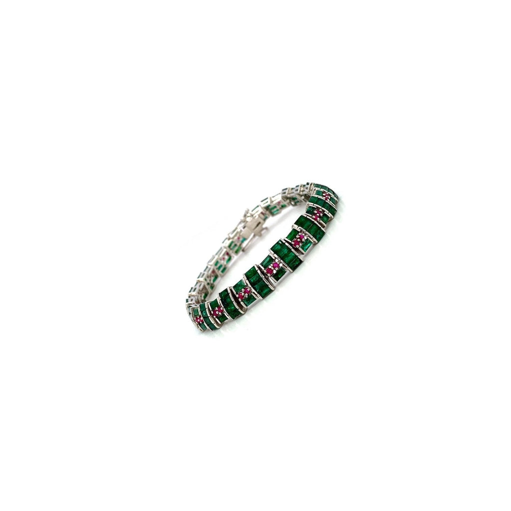 Multi Colour Stone Bracelet in .925 Sterling Silver - KSD 48120-1