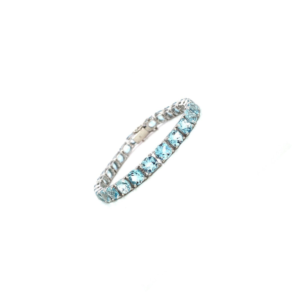 Aquamarine Bracelet in .925 Sterling Silver - KSD 49095-1