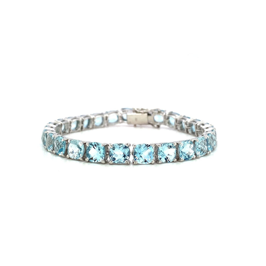 Aquamarine Bracelet in .925 Sterling Silver - KSD 49095-0