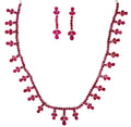 Ruby Necklace Set in .925 Sterling Silver - KSS 68930-0