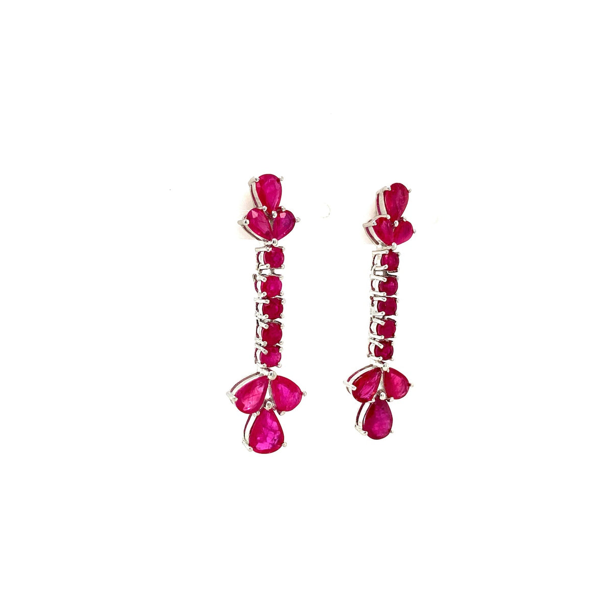 Ruby Necklace Set in .925 Sterling Silver - KSS 68930-1