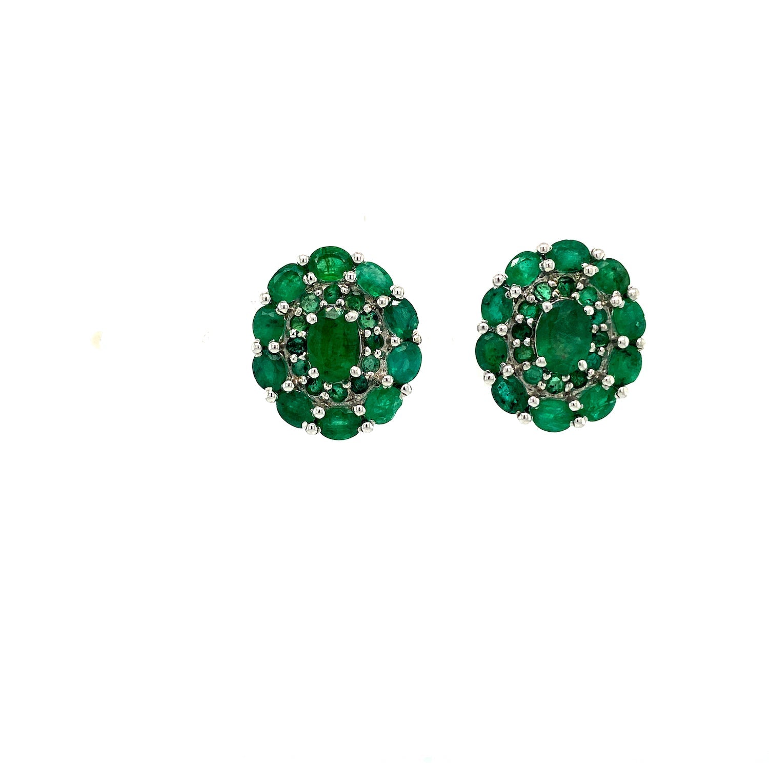 Emerald Earring in .925 Sterling Silver - KST 56995-0