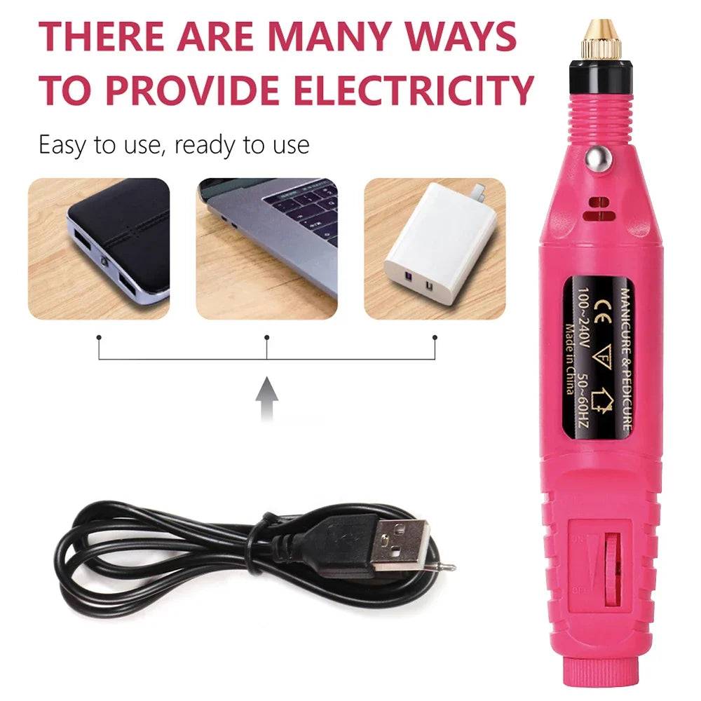 LULAA Electric Nail Drill Machine Set-2