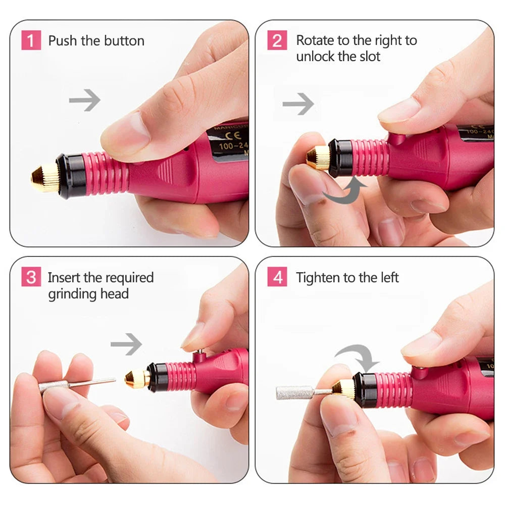 LULAA Electric Nail Drill Machine Set-4