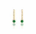 Luna Drop Emerald Hoops-0