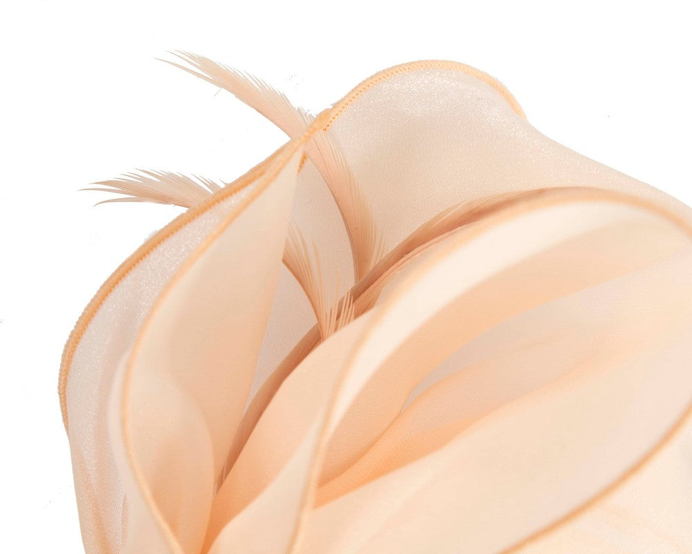 Nude organza bow fascinator by Max Alexander-2