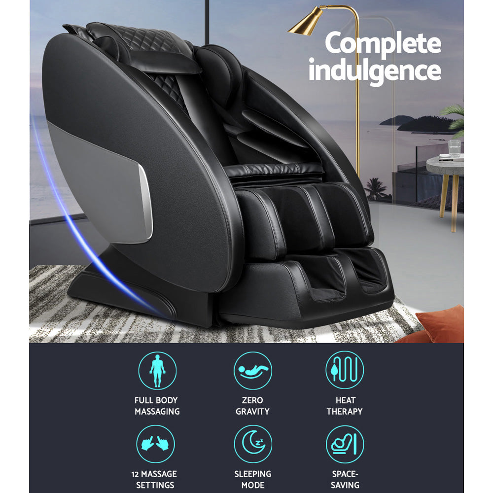 NNEDSZ Livemor Massage Chair Electric Recliner Massager Black Ellmue-3