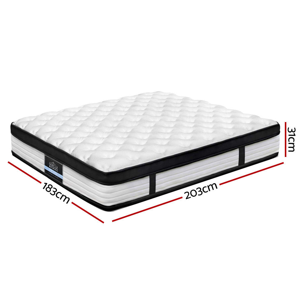NNEDSZ Bedding Devon Euro Top Pocket Spring Mattress 31cm Thick – King-1