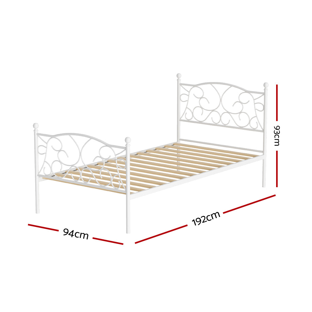 NNEDSZ Bed Frame Single Size Metal Frame GROA-1