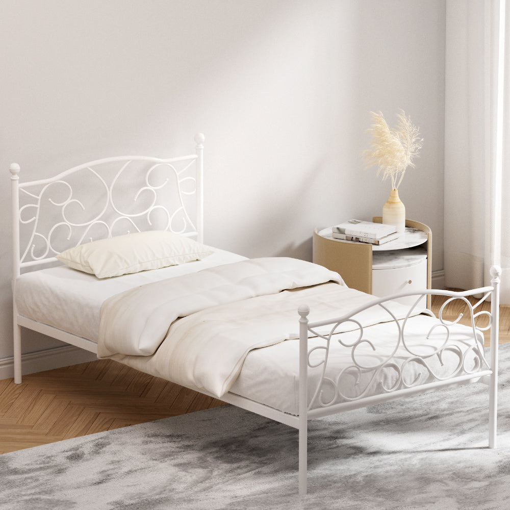 NNEDSZ Bed Frame Single Size Metal Frame GROA-4