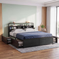 Artiss King Metal Bed Frame 4 Drawers Hidden Storage Headboard HEDY-0