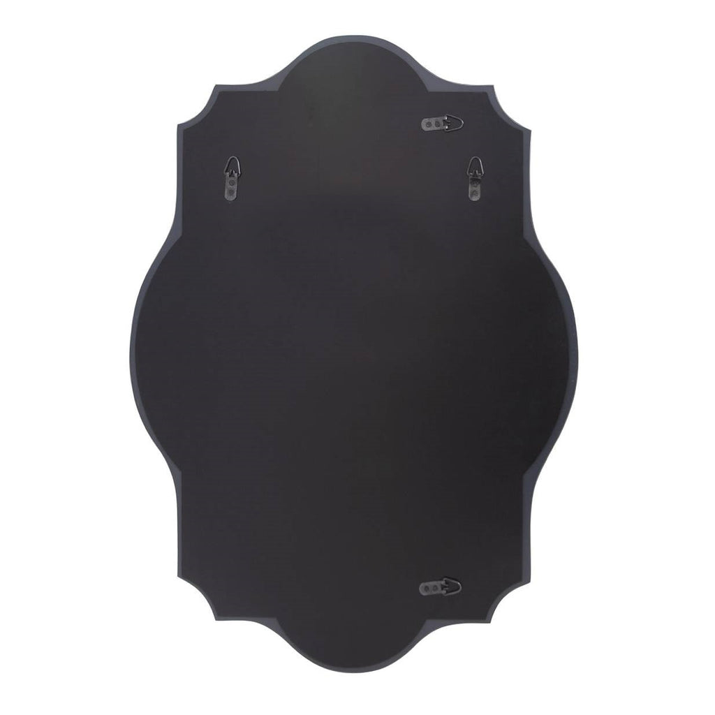 Modern Frameless 32 x 24 inch Scalloped Beveled Accent Bathroom Mirror-3