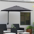 NNEVL Wall-mounted Garden Parasol with LEDs Anthracite 248 cm-0