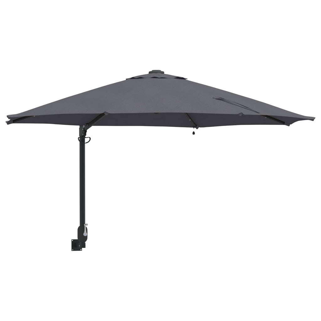 NNEVL Wall-mounted Garden Parasol with LEDs Anthracite 248 cm-1