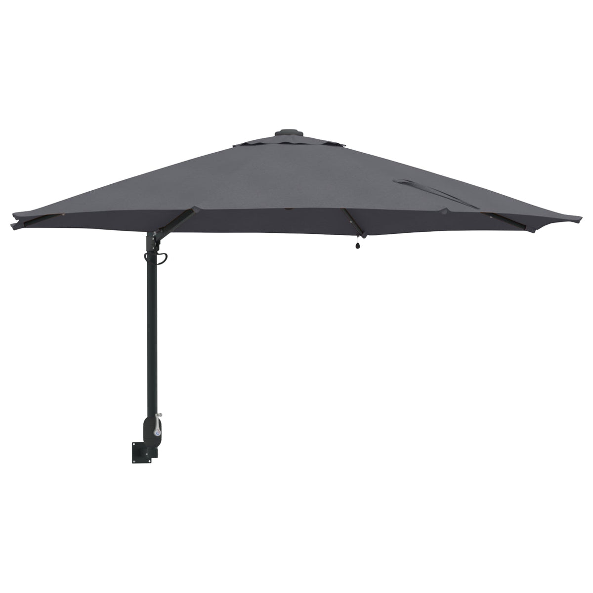NNEVL Wall-mounted Garden Parasol with LEDs Anthracite 248 cm-1