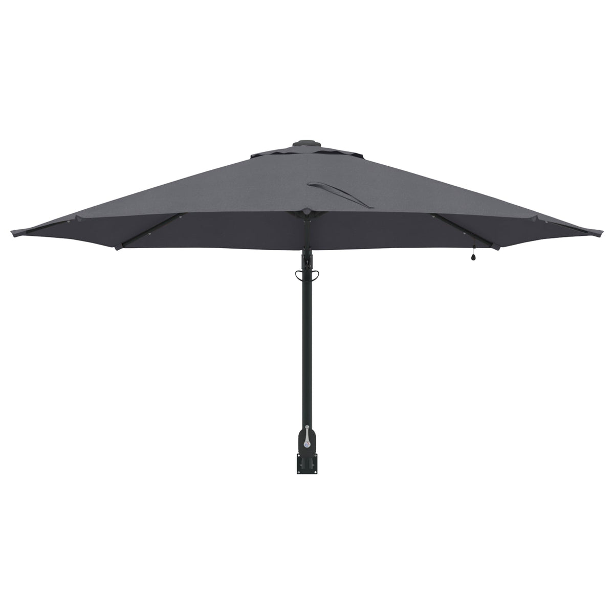 NNEVL Wall-mounted Garden Parasol with LEDs Anthracite 248 cm-3
