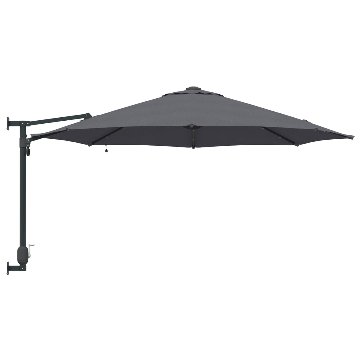 NNEVL Wall-mounted Garden Parasol with LEDs Anthracite 248 cm-4